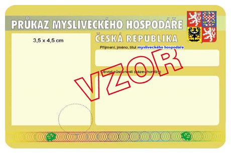 Průkaz mysliveckého hospodáře, přední strana